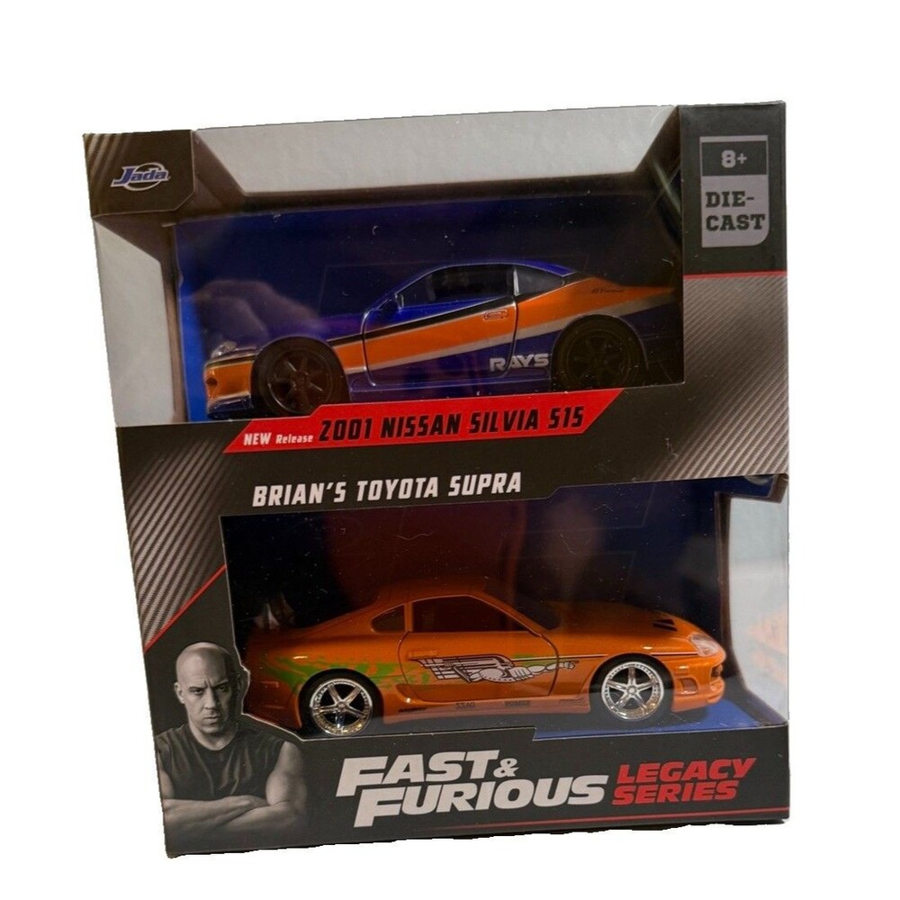 Jada Fast & Furious Legacy Series Nissan R34 & Bryan's Toyota Supra 1:32